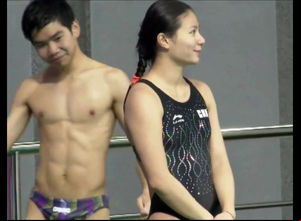 A ultra-cute japanese swimmer in a